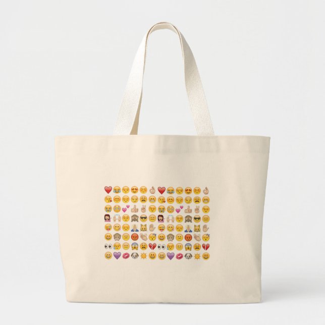 Grand Tote Bag émoticône (Devant)