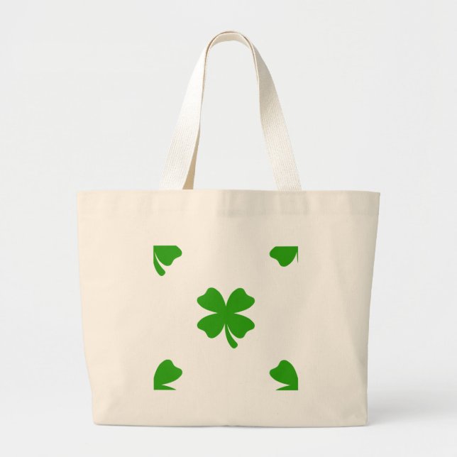 Grand Tote Bag émoticône st patrick (Devant)