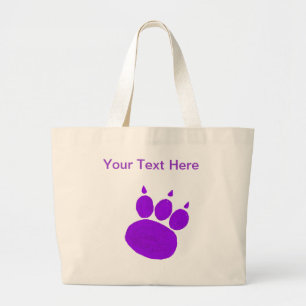 Grand Tote Bag Empreinte de patte se reposant de services