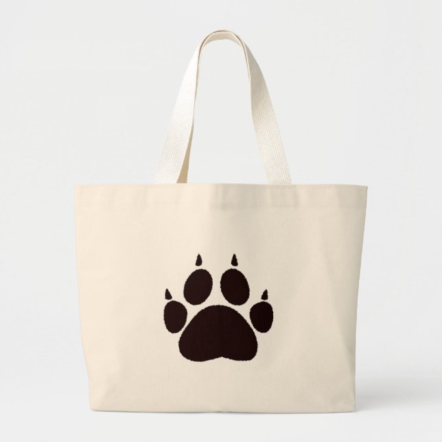 Grand Tote Bag Empreintes de pattes de chat (Devant)