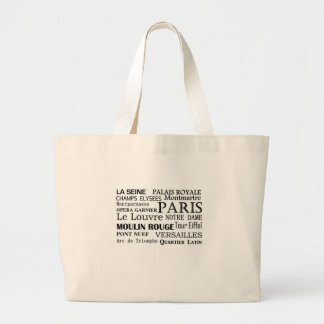Grand Tote Bag Endroits et destinations français Fourre-tout