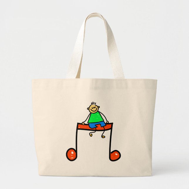 Grand Tote Bag Enfant de musique (Devant)