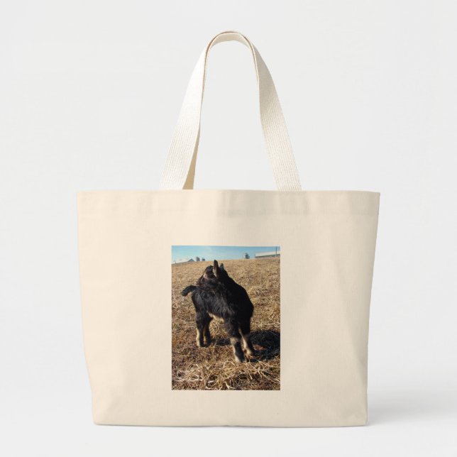 Grand Tote Bag Enfant noir et tan (Devant)