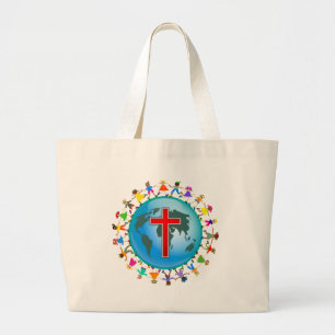 Grand Tote Bag Enfants chrétiens
