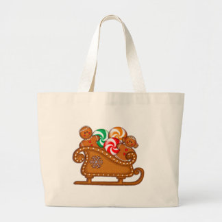 Grand Tote Bag ENFANTS, SUCRERIE et SLEIGH de PAIN D'ÉPICE par