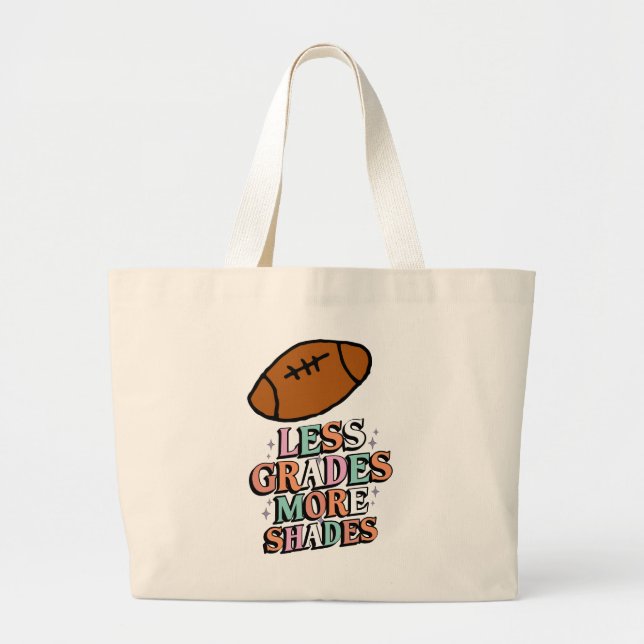 Grand Tote Bag Enseignant Entraîneur Football moins grade plus de (Devant)