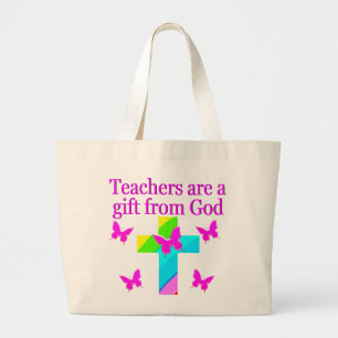 GRAND TOTE BAG ENSEIGNANTS DE CROIX ET DE BUTTERFLY BÉNÉFICIANT D