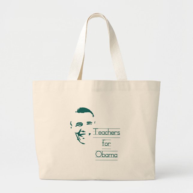 Grand Tote Bag Enseignants pour Obama (Devant)