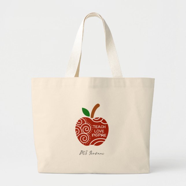 Grand Tote Bag Enseigner Amour Inspirer  (Devant)