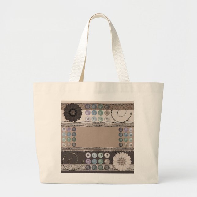 Grand Tote Bag Enthousiaste de couture (Devant)