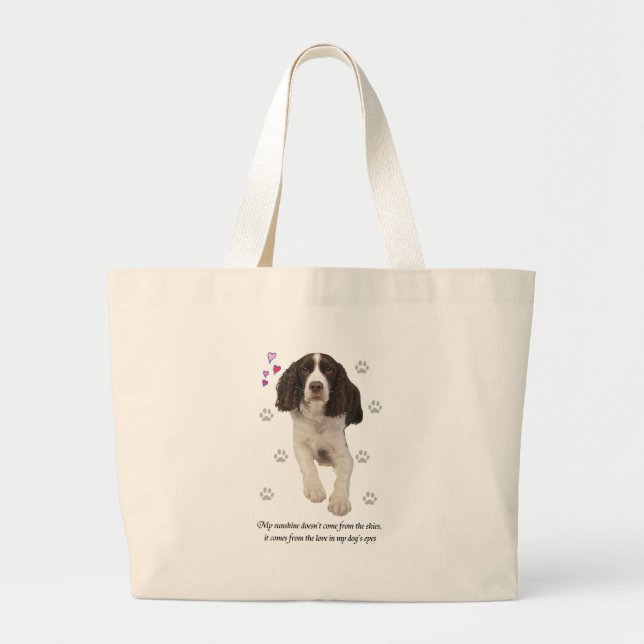 Grand Tote Bag Épagneul de springer anglais (Devant)