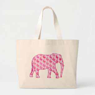 Grand Tote Bag Ephène de mer - rose glacé et fuchsia