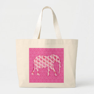 Grand Tote Bag Ephène de mer - rose glacé et fuchsia