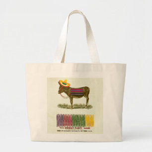 Grand Tote Bag Éplucher la queue sur l'âne