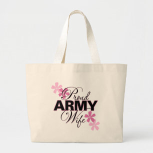 Grand Tote Bag Épouse fière d'armée