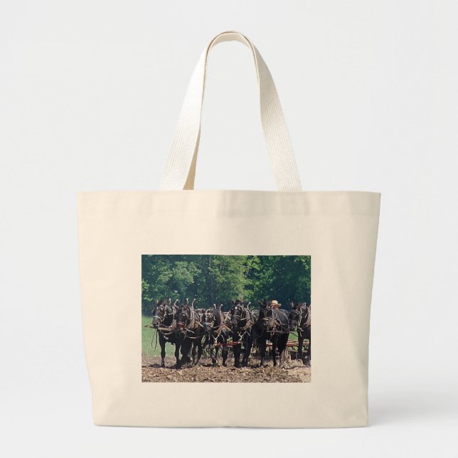Grand Tote Bag Équipe à six chevaux (Devant)