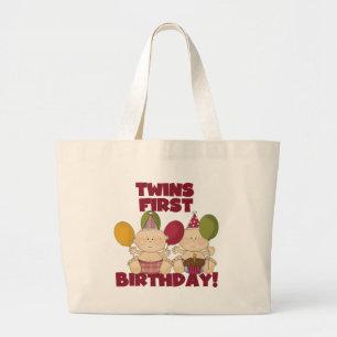 Grand Tote Bag Ęr anniversaire de jumeaux - T-shirts et cadeaux