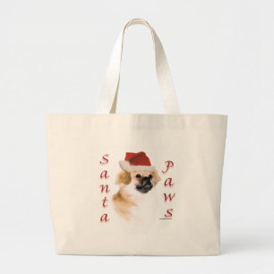 Grand Tote Bag Espagnol tibétain Père Noël Paws