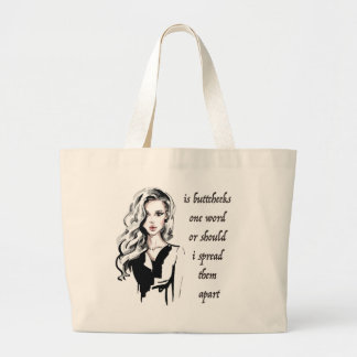 Grand Tote Bag Est Buttcheeks un mot