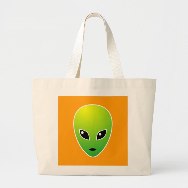 Grand Tote Bag ET - sur Orange (Devant)