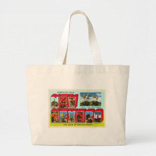 Grand Tote Bag État du Nouveau-Mexique Vintage Grande Lettre Car