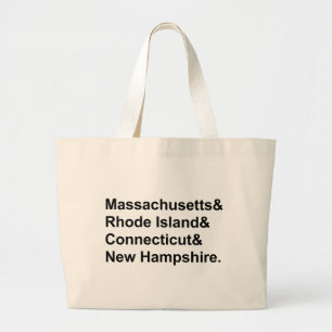 Grand Tote Bag États de Nouvelle-Angleterre Massachusetts Rhode I