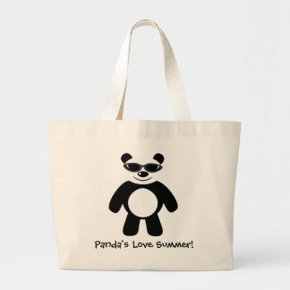 Grand Tote Bag Été de l'amour du panda !