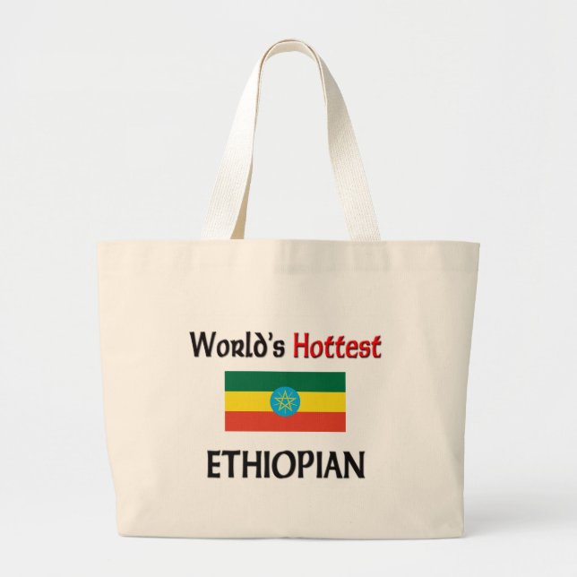 Grand Tote Bag Éthiopien le plus chaud du monde (Devant)