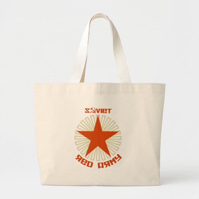 Grand Tote Bag Étoile soviétique d'armée rouge (Devant)