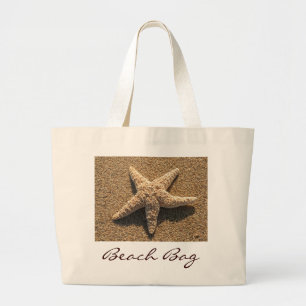 Grand Tote Bag Étoiles de mer sur la plage