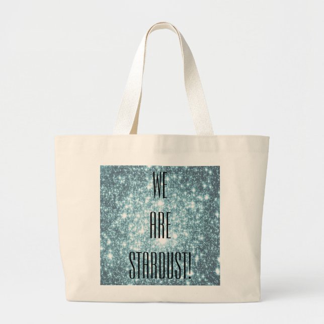 Grand Tote Bag Étoiles sarcelles (Devant)