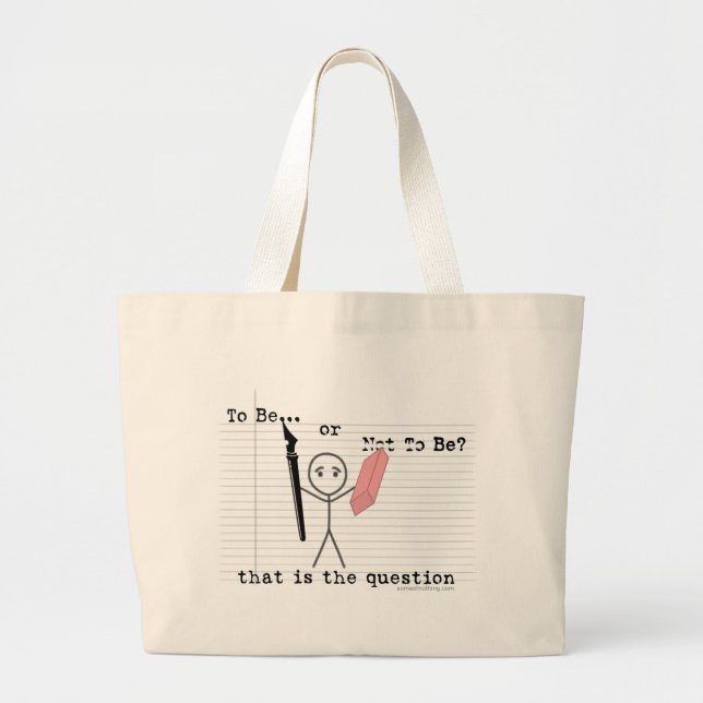 Grand Tote Bag Être ou ne pas être (Devant)