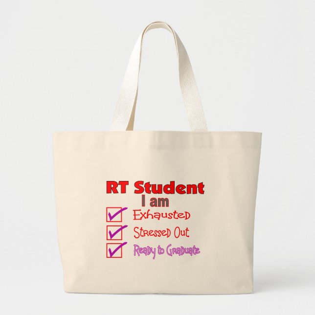 Grand Tote Bag Étudiant respiratoire de thérapie--Soumis à une (Devant)