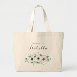 Grand Tote Bag Eucalyptus Verdure anémonique limousine florale