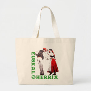 Grand Tote Bag Euskal Herria : danseurs Basques traditionnels,
