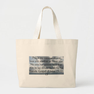 Grand Tote Bag Évangile du 15h12 de John - 13