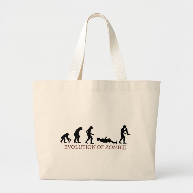 Grand Tote Bag Évolution de Zombie (Devant)