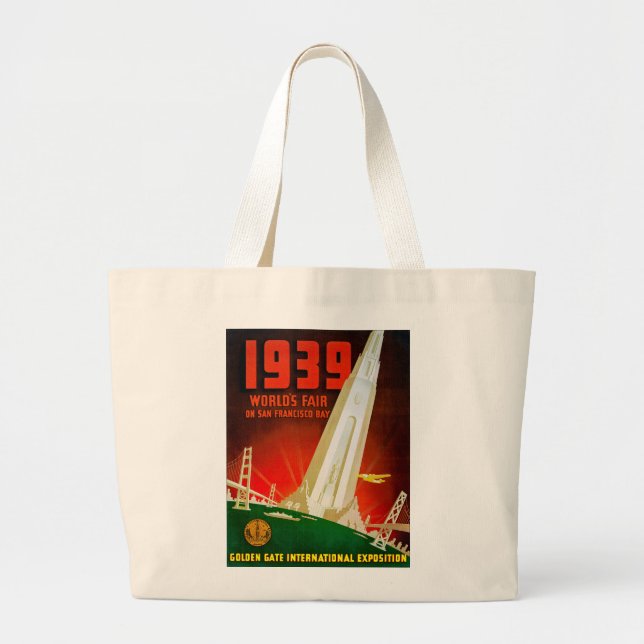 Grand Tote Bag Exposition universelle 1939 San Francisco (Devant)
