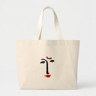 Grand Tote Bag Face Abstraite