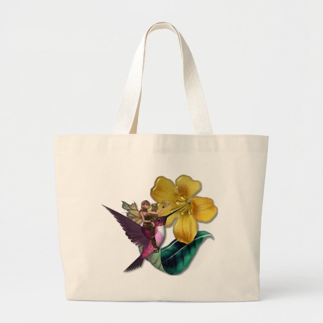 Grand Tote Bag Faery de colibri de KRW (Devant)