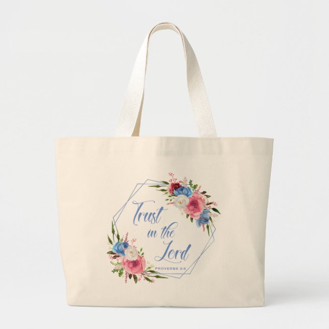 Grand Tote Bag Fais Confiance au Seigneur (Devant)