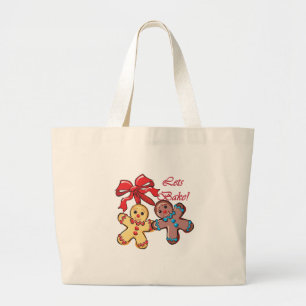 Grand Tote Bag Faites les bonhommes en pain d'épice cuire au fou