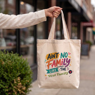 Grand Tote Bag Famille comme la citation colorée personnalisée te