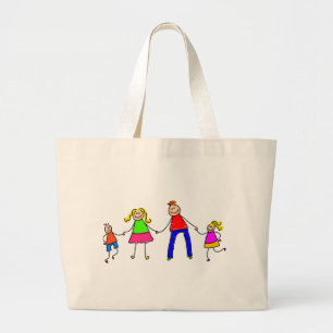 Grand Tote Bag Famille heureuse