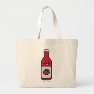 Grand Tote Bag Fantaisie de condiment de Tableau de sauce tomate
