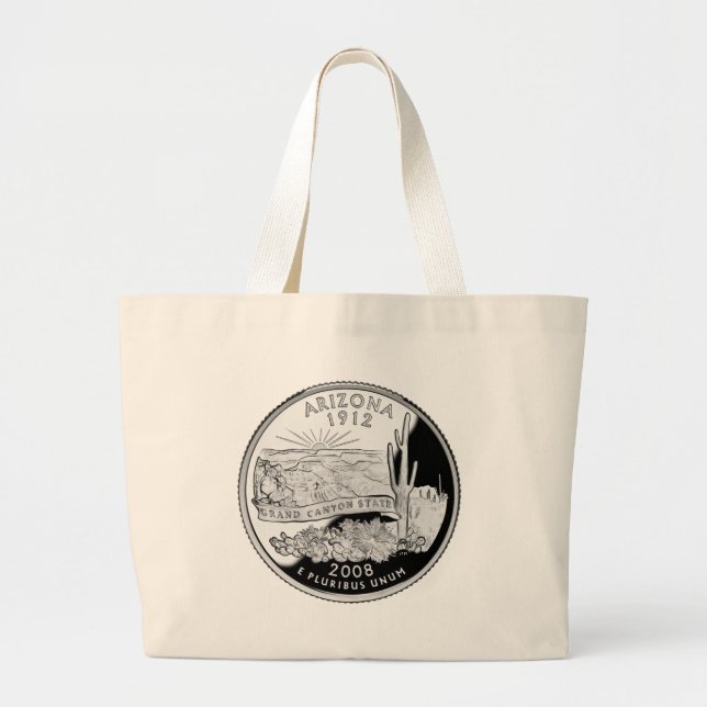 Grand Tote Bag Faux Arizona State Quarter Grand Canyon State (Devant)