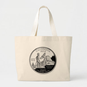 Grand Tote Bag Faux California State Quarter Yosemite Valley Muir