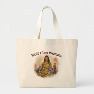 Grand Tote Bag Femme de clan de loup