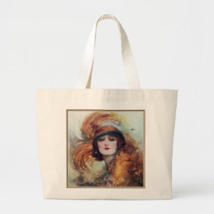 Grand Tote Bag Femme victorienne