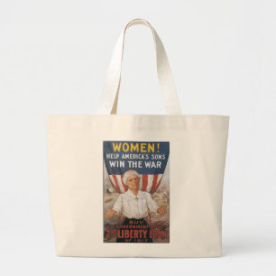 Grand Tote Bag Femmes ! Aider les fils américains